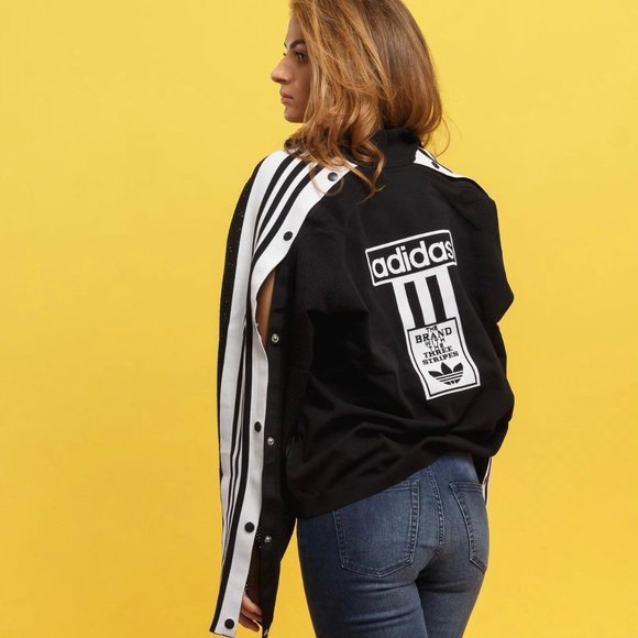 Adidas Women’s Original Adibreak Snap Button Pinstripe Track Jacket RARE! - Picture 2 of 11